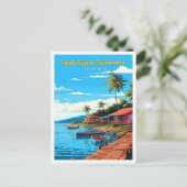 プエルトヴィエホデタラマンカコスタリカアートトラベル ポストカード (スタンド正面)