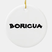 プエルト国旗 |ボリチュアハートパーソナライズされた, セラミックオーナメント (裏面)