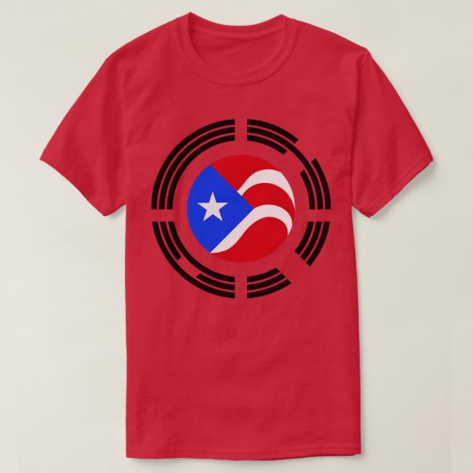 プエルト在日韓国多国籍愛国国旗の掲揚 Tシャツ (デザイン正面)