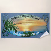 プエルト日没1557 ビーチタオル (正面)