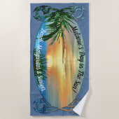 プエルト日没1557 ビーチタオル (正面)