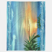 プエルト日没1557 フリースブランケット (正面)