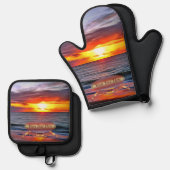 プエルト日没1739 鍋つかみ&鍋敷きセット (正面/裏面)