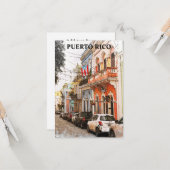 プエルト素晴らしリコヴィンテージトラベル カード (正面/裏面インサイチュ)
