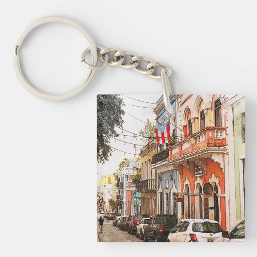 プエルト素晴らしリコヴィンテージトラベル キーホルダー (正面)