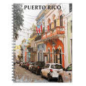 プエルト素晴らしリコヴィンテージトラベル ノートブック (正面)