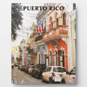 プエルト素晴らしリコヴィンテージトラベル フォトプラーク (正面)