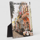 プエルト素晴らしリコヴィンテージトラベル フォトプラーク (側面)