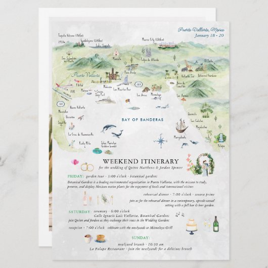 プエルト結婚バラルタで過ごす週末 |日程 (正面/裏面)