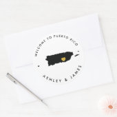プエルト結婚リコのウェルカムステッカー(ボックス、バッグ) ラウンドシール (封筒)