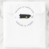 プエルト結婚リコのウェルカムステッカー(ボックス、バッグ) ラウンドシール (バッグ)