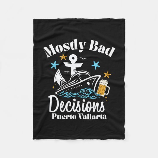 プエルト・バジャルタの春休み Mostly D Decisions フリースブランケット (正面)