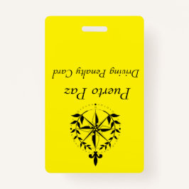 プエルト·パス-ドライブ·ペナルティ·カード（黄色） バッジ