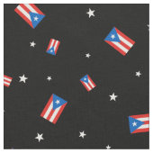 プエルト·リカン旗と星が黒 ファブリック (クローズアップ)