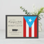 プエルト・リカン・クリスマス：愛国旗 シーズンカード (スタンド正面)