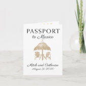 プエルトPenascoメキシコタンのパスポートの結婚式 招待状 (正面)