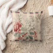 プエレガントリ赤と白ドフローラ クッション (ブランケット)