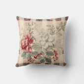 プエレガントリ赤と白ドフローラ クッション (裏面)