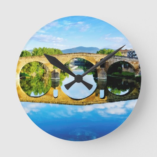 プエンテラレイナ ラウンド壁時計 (正面)