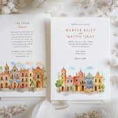 プエ鮮やかブラメキシコ水の色結婚の 招待状