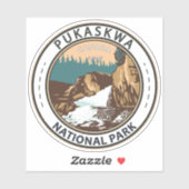 プカスクワ国立公園カナダ旅行芸術ヴィンテージ シール (シート)