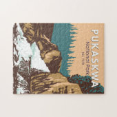 プカスクワ国立公園カナダ旅行芸術ヴィンテージ ジグソーパズル (横)