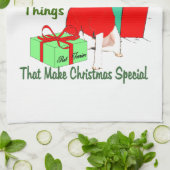 プカスタマイズラットテリアクリスマス キッチンタオル (折り畳み)