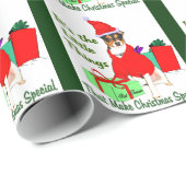 プカスタマイズラットテリアクリスマス ラッピングペーパー (ロールコーナー)