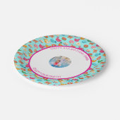 プカスタマイズールバースデーパーティー小さな女の子写真 ペーパープレート (アングル)