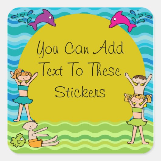 プカスタマイズールパーティーのシール スクエアシール (正面)