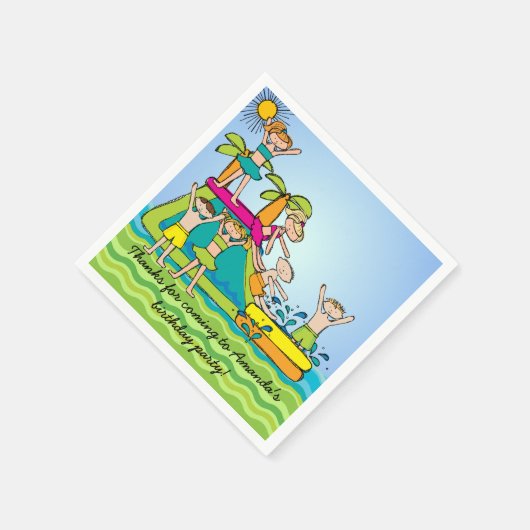 プカスタマイズールパーティー誕生日紙ナプキンス スタンダードカクテルナプキン (角)