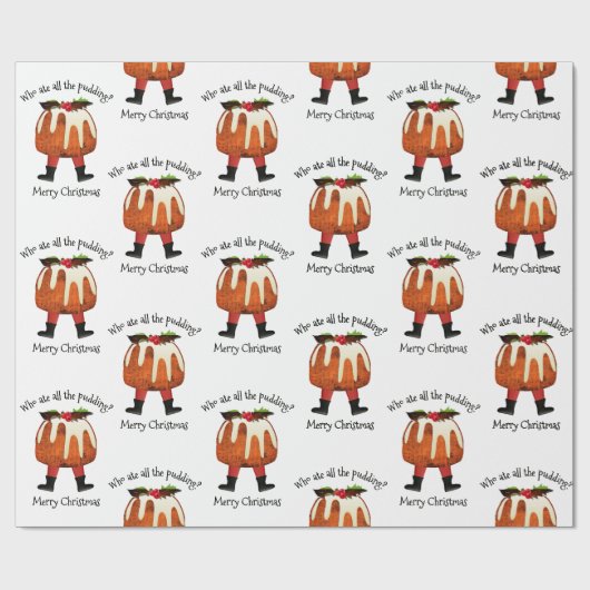 プカスタムディング・ユーモア・メリー・クリスマス ラッピングペーパー (フラット)