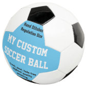 プカスタムリントサッカーボールフットボールBLUE サッカーボール (3/4)