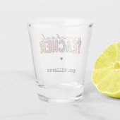 プカスタムレスクール先生パーソナライズされたギフト ショットグラス (裏面)