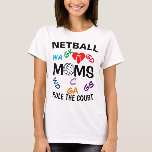 プカスタムレーヤーのNetball Mumsルールの位置付け Tシャツ (正面)
