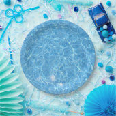 プカスタムールブルーウォーター空白のテンプレート ペーパープレート (パーティー)