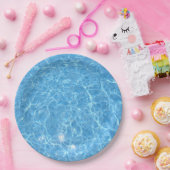 プカスタムールブルーウォーター空白のテンプレート ペーパープレート (パーティー)