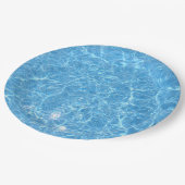 プカスタムールブルーウォーター空白のテンプレート ペーパープレート (アングル)