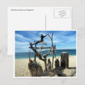 プカビーチ彫刻 ポストカード (正面/裏面)