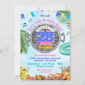 プカラフルールBBQ誕生日パーティーの招待 招待状 (正面)