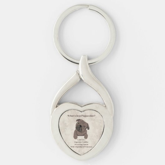 プガッチノのかわいい犬のプグに入っているもの キーホルダー (正面)