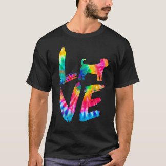 プガリエ絞り染めラブドッグママパパ Tシャツ