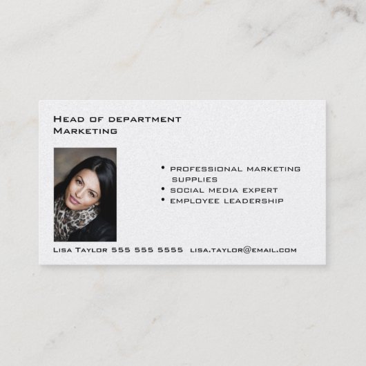 プクラシックレミアムパールホワイト（ロゴ付き、写真付き） 名刺 (裏面)