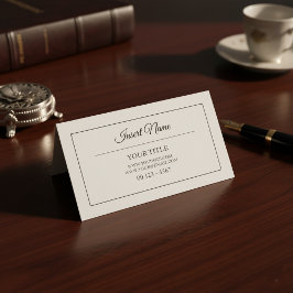 プクラシックレーンプロフェッショナル(黒と白) 名刺