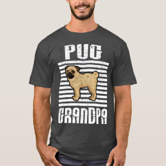 プグおじいちゃん誇りを持ったドッグ Tシャツ