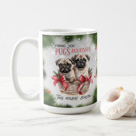 プグおもしろいクリスマス犬コーヒーマグ コーヒーマグカップ