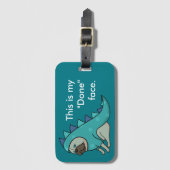 プグおもしろいドッグプガサウルスが「完了」 ラゲッジタグ (正面縦)