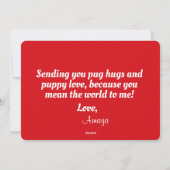 プグお洒落フラットホリデーカード シーズンカード (裏面)