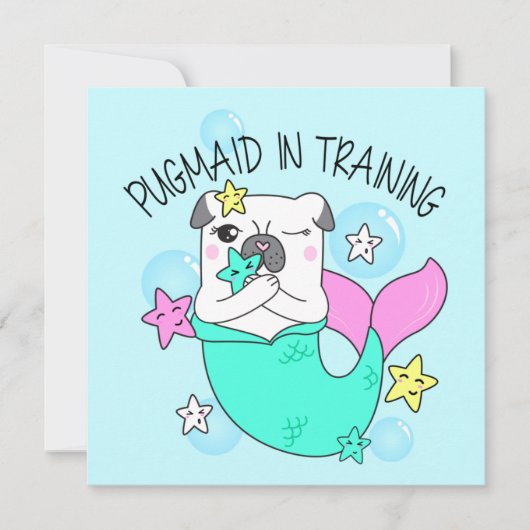 プグのホリデーカード シーズンカード (正面)