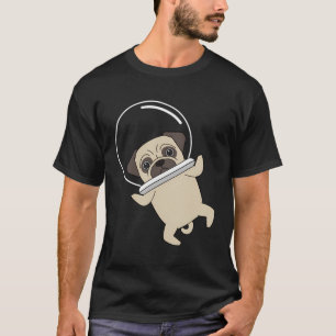 プグイン宇宙-おもしろいドッグスペース Tシャツ